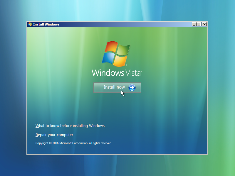 Windows Vista Reinstall Disc