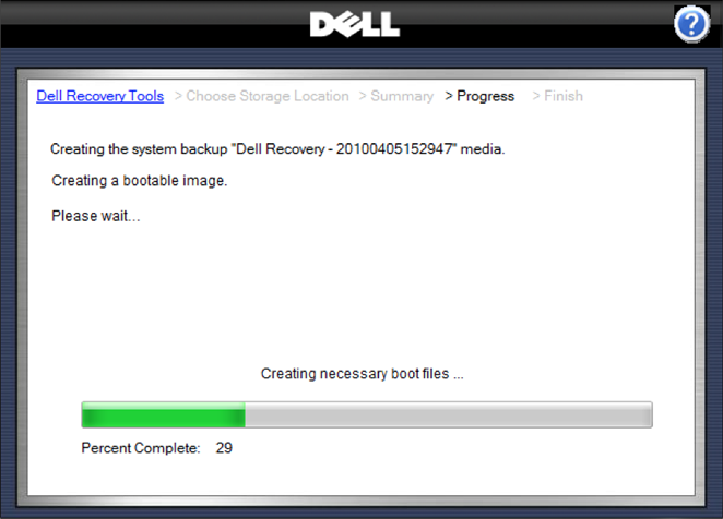 Creating a bootable recovery image...