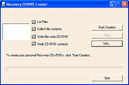 Gateway Recovery CD/DVD software