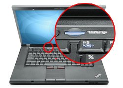 The ThinkVantage button on your laptop