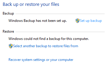 Windows 7: Set up backup