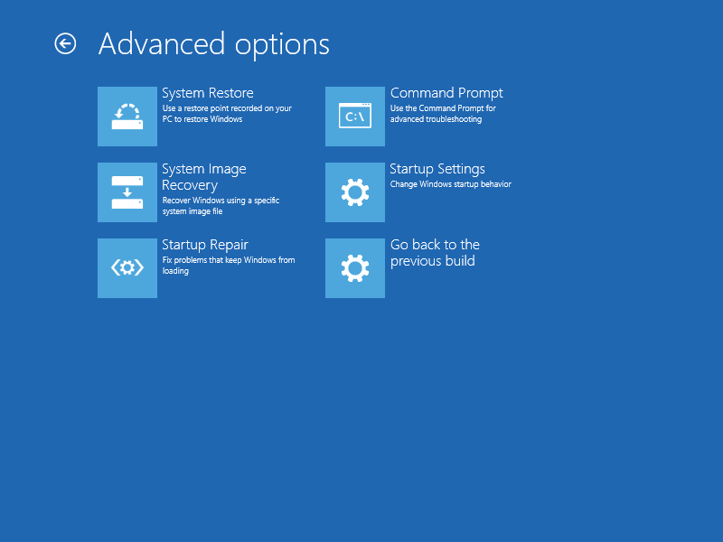 Vista Recovery Console Options