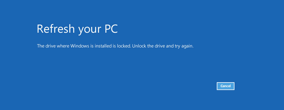 |VERIFIED| Windows 8.1 Re-lock Bitlocker Unlocked Drive the-drive-where-windows-is-installed-is-locked