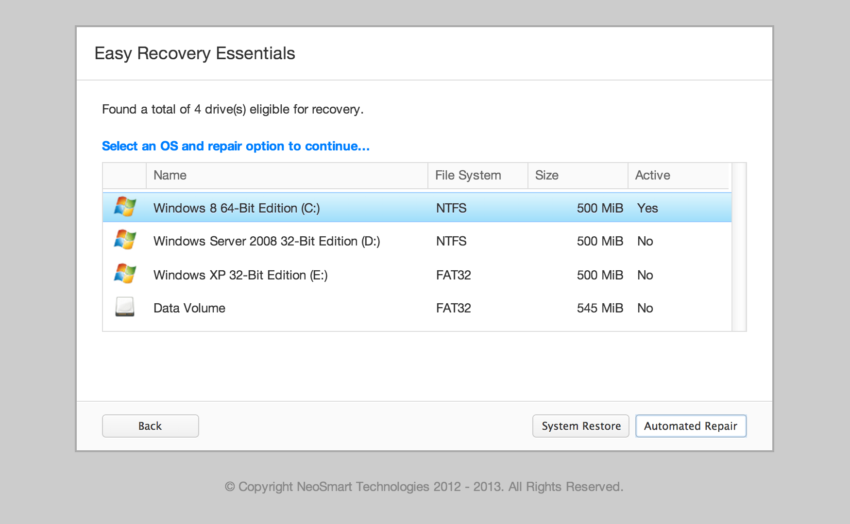 how to use easy recovery essentials for windows 7