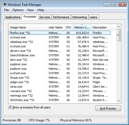 modify firefox to use less memory than pale moon