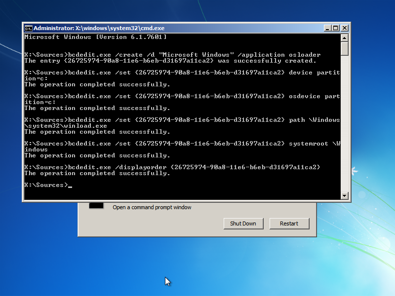 Adding a Windows entry to a bootloader