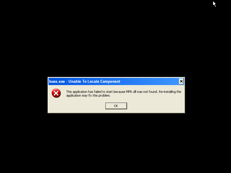 DLL-Datei fehlt in Windows XP