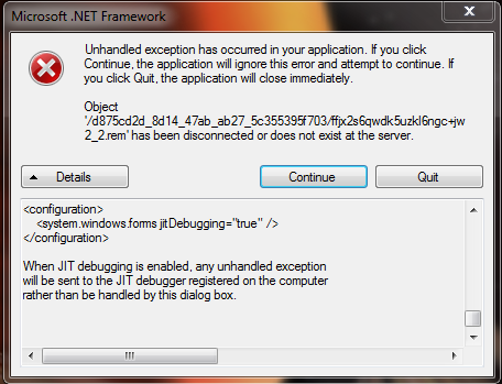 enable jit debugging windows vista