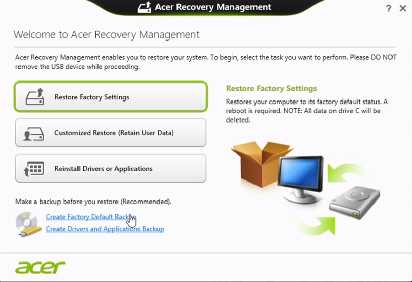 Recovery Cd Vista Erstellen Acer