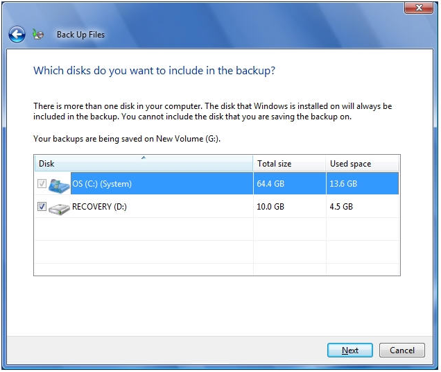 Recovery partition of a Dell computer is shown here