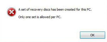 A common error showed while trying to create the disks