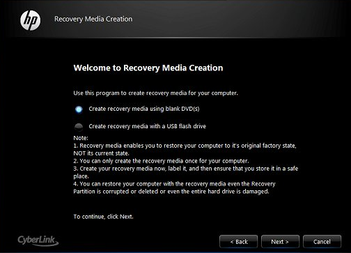 hp recovery disk windows 7 home premium