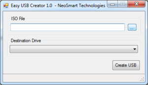 Creating a bootable USB with Easy USB Creator