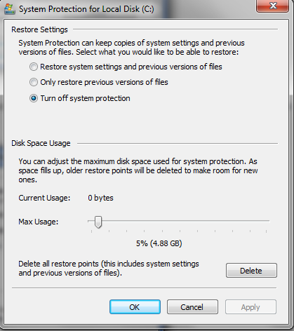 Turn Off System Restore Vista Safe Mode