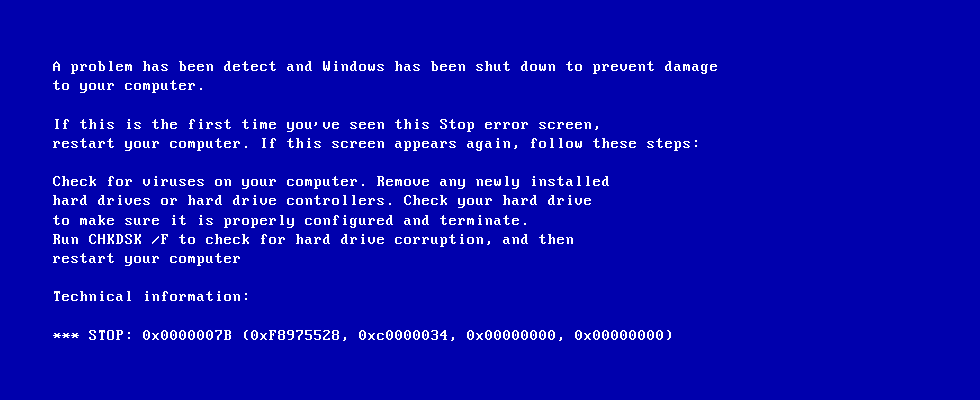 The 0x0000007B error