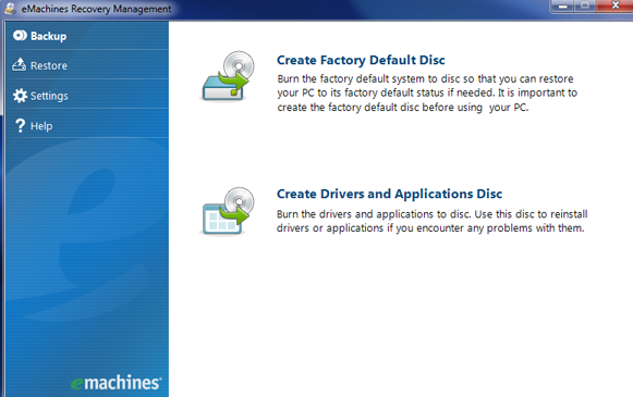 Emachines Recovery Disk Guide For Windows Xp Vista 7 8