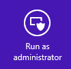Windows 8 - Run as Administrator option