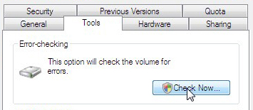 Windows Vista - Error checking in My Computer
