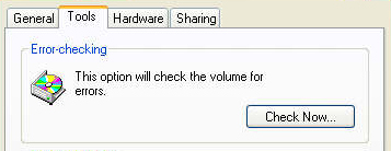 Windows XP Error Checking in My Computer