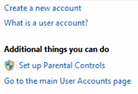 Create a new account in Windows Vista/7