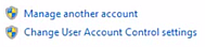 Manage another account in Windows Vista/7