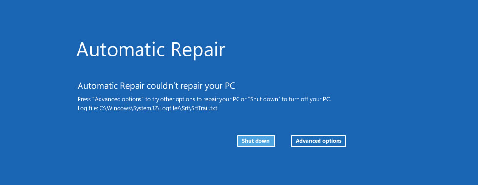 Automatic Repair Loop Screen on Windows 8